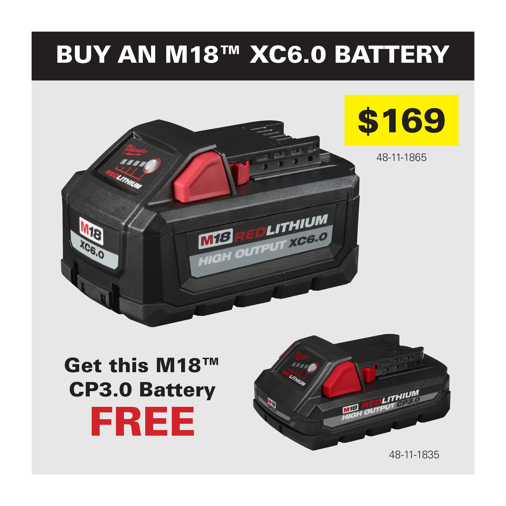 Milwaukee M18 XC6.0 Battery