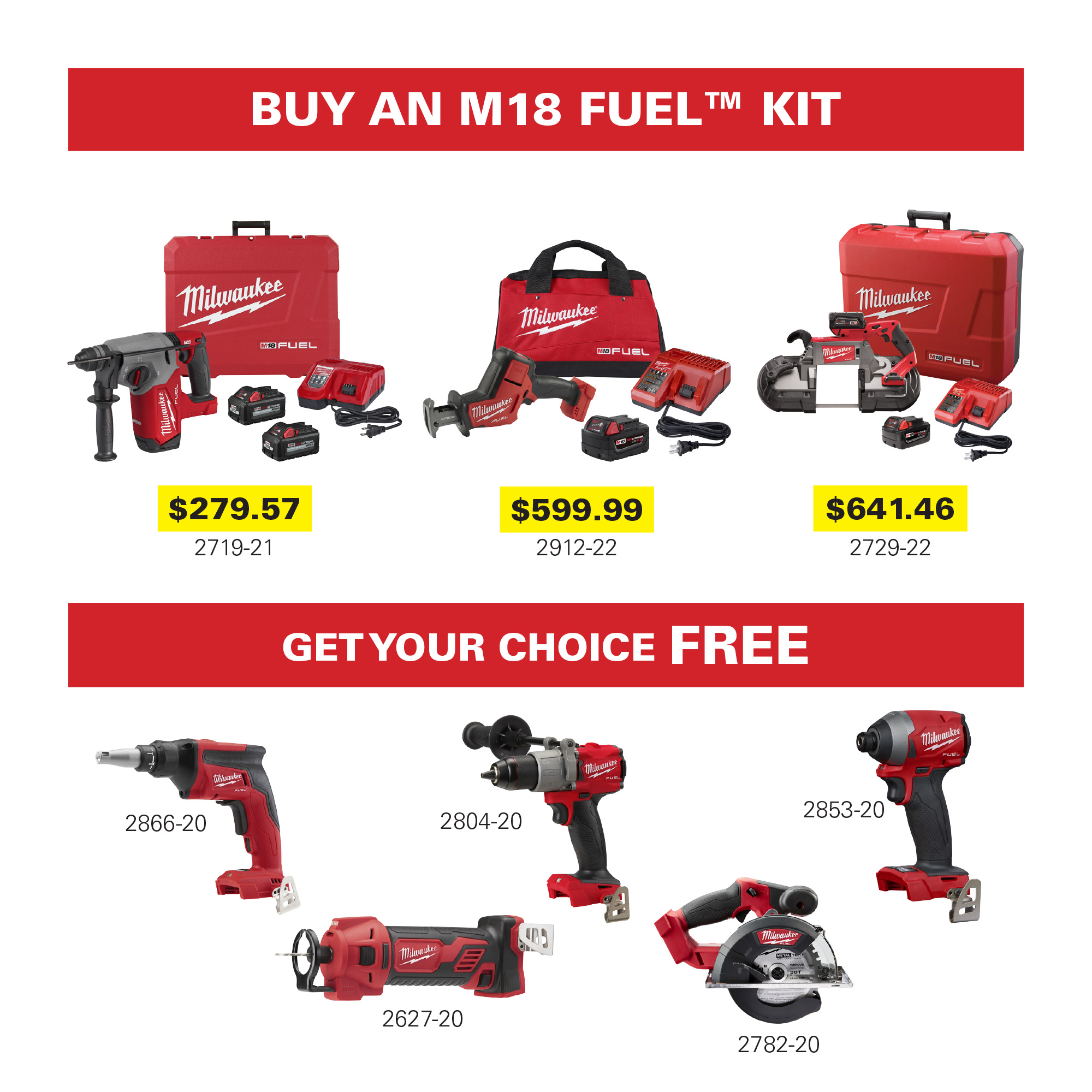 Milwaukee Buy an M18 Fuel Kit